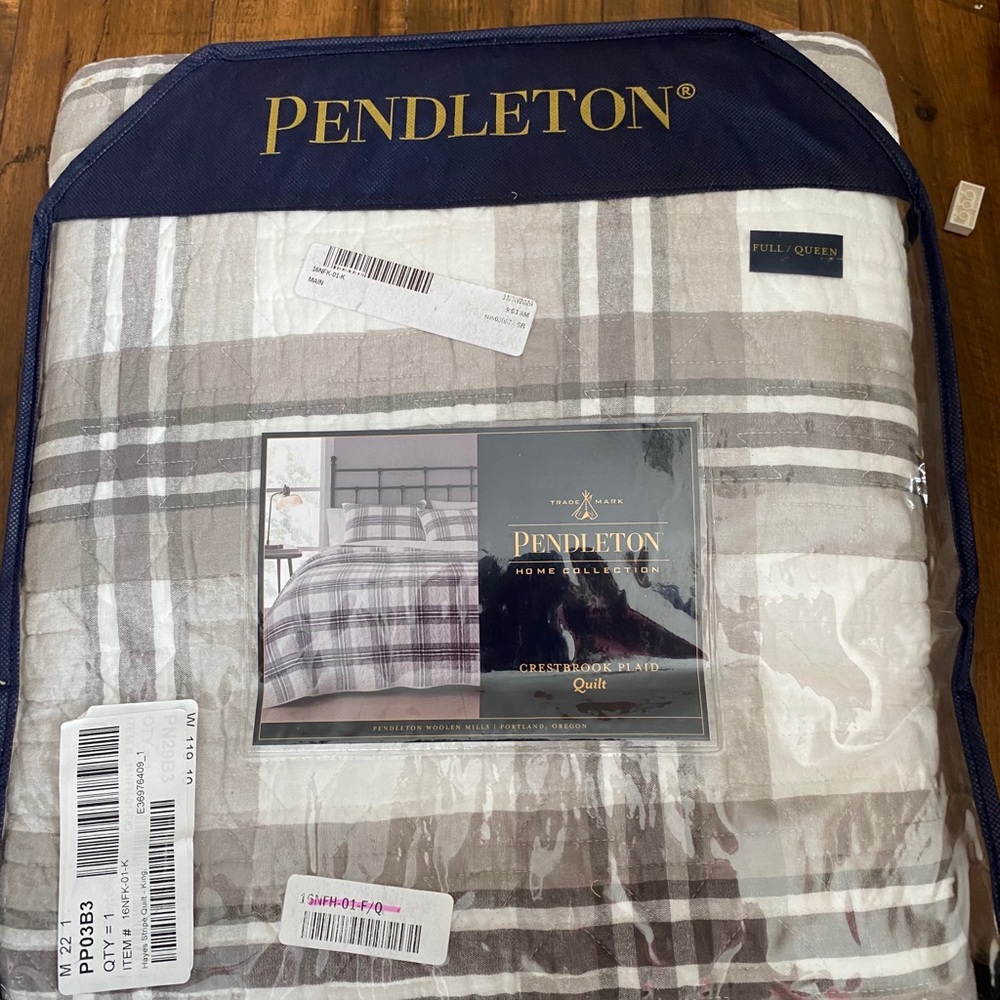 Pendleton Crestbrook Plaid Quilt - queen